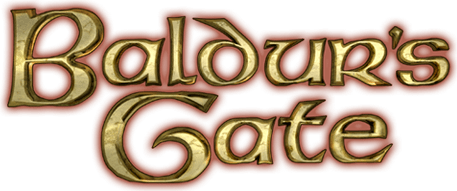 Baldurs Gate stacked logo circa Enhanced Edition tabletop miniature