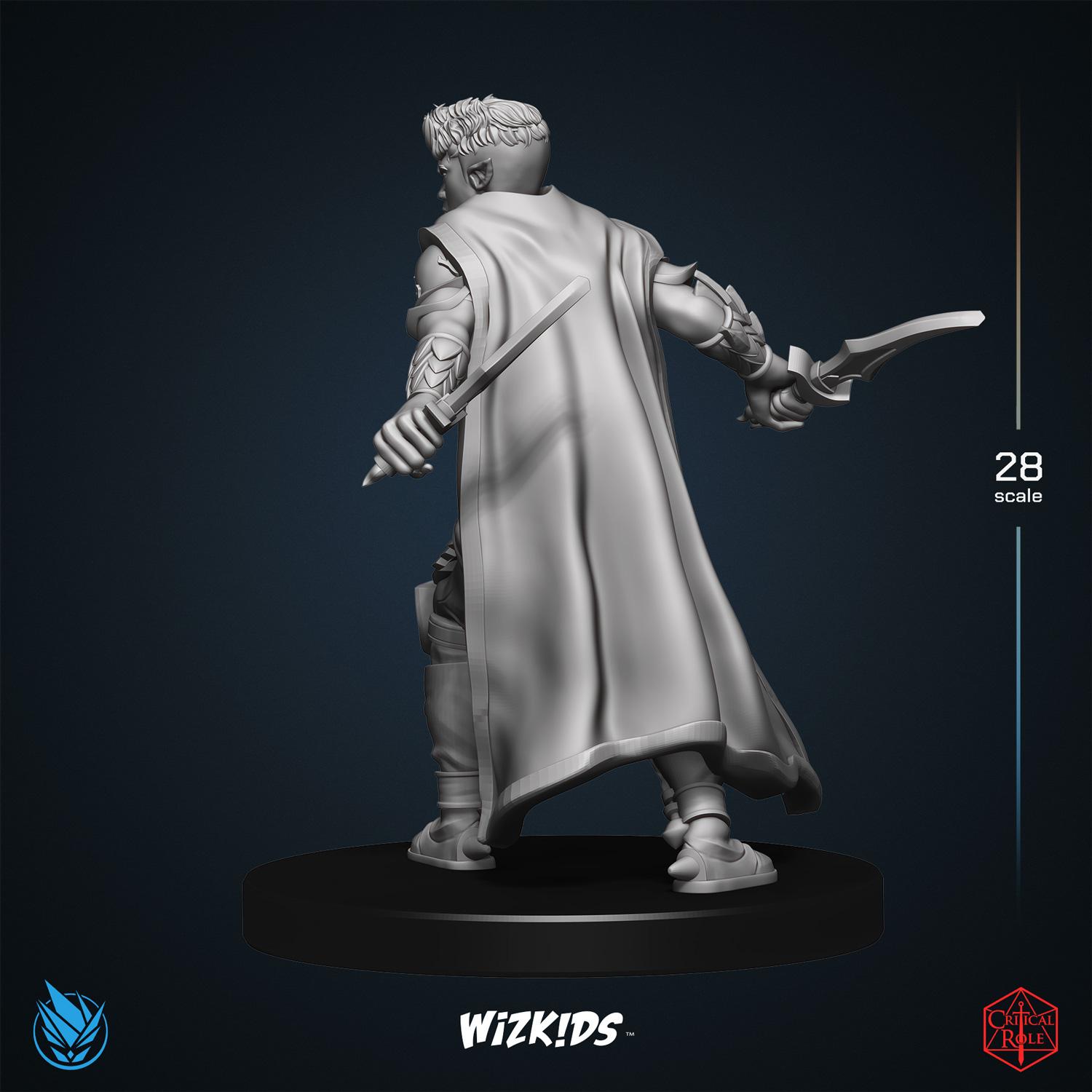 Drow Rogue 3D MINIATURE CRITICAL ROLE Tal'Dorei