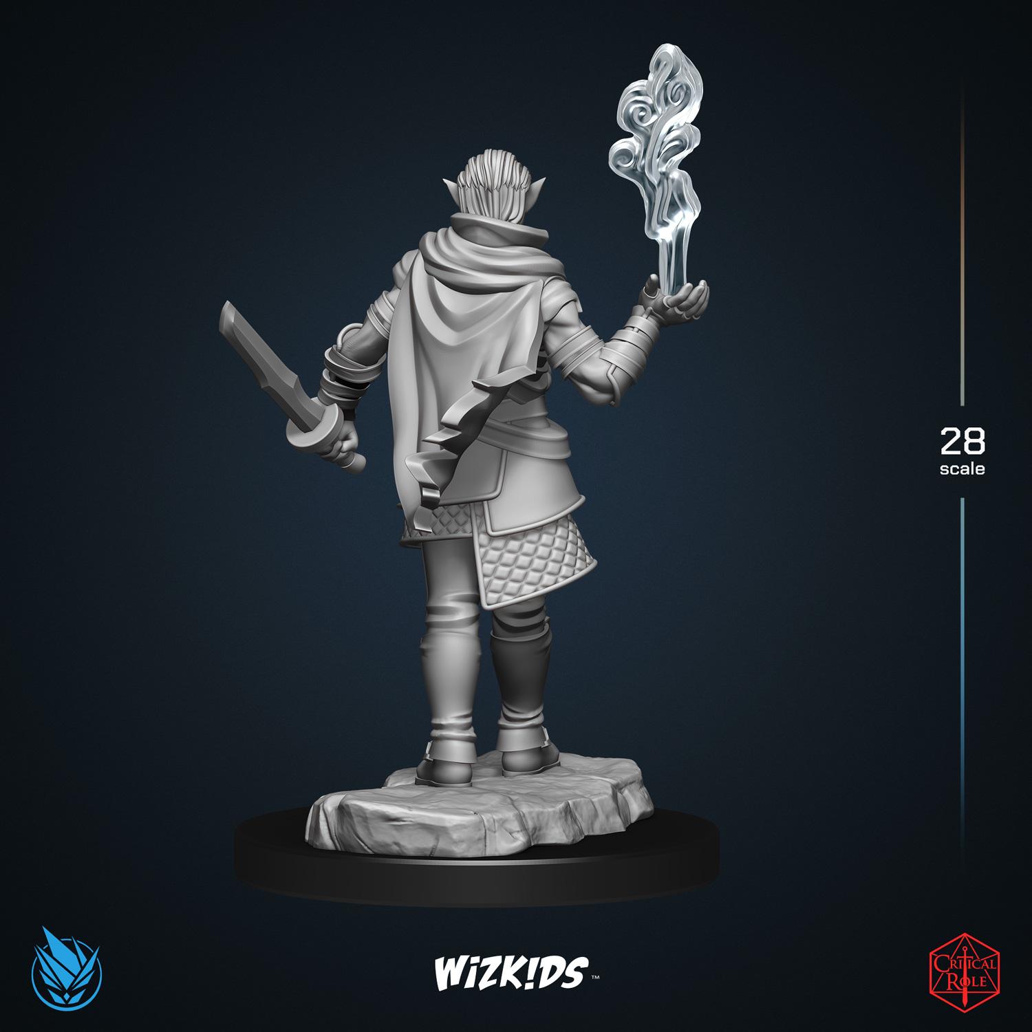 Male Pallid Elf Rogue 3D MINIATURE CRITICAL ROLE Tal'Dorei