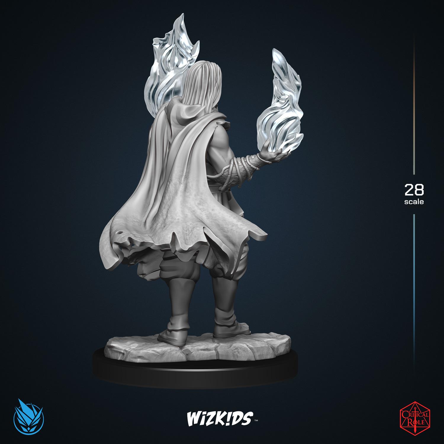 Male Hollow One Sorcerer 3D MINIATURE CRITICAL ROLE Tal'Dorei