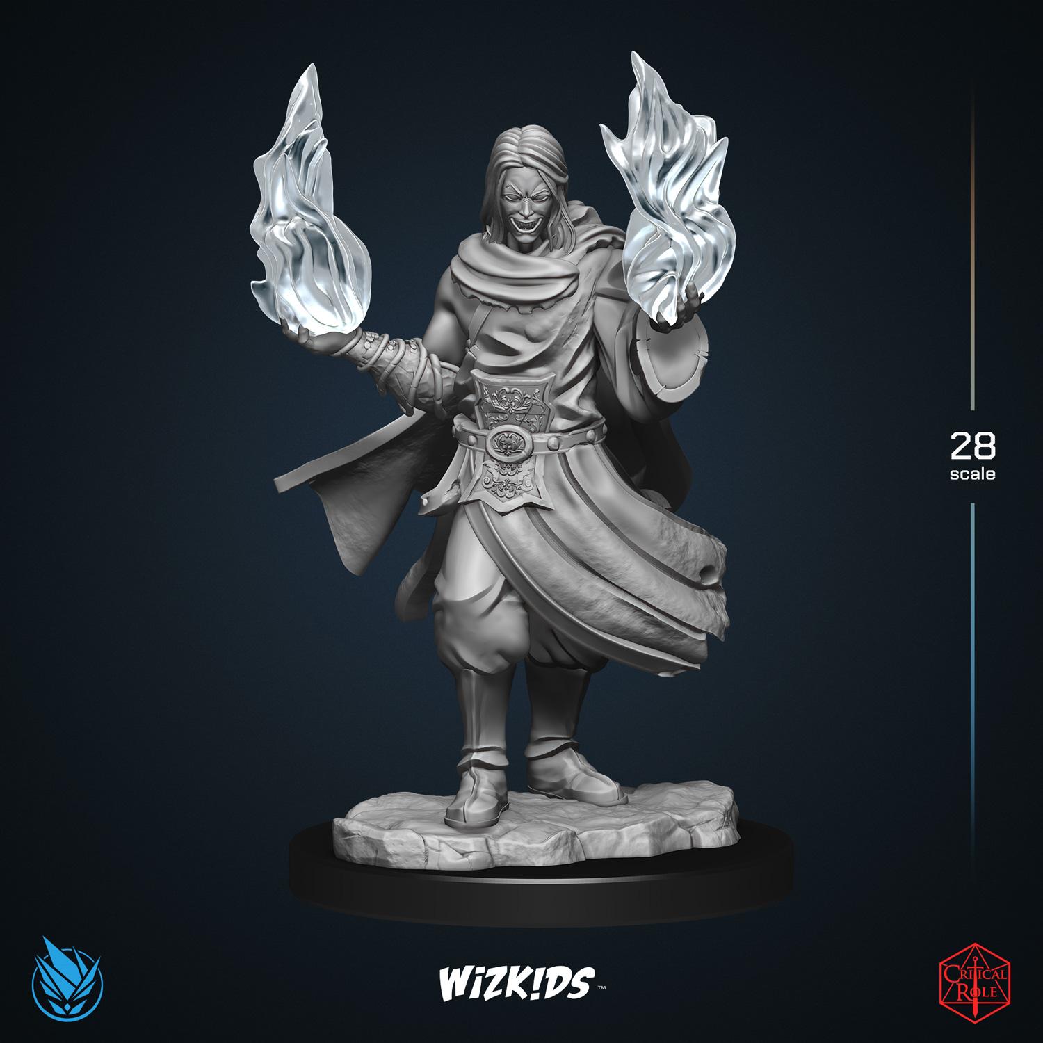 Male Hollow One Sorcerer 3D MINIATURE CRITICAL ROLE Tal'Dorei