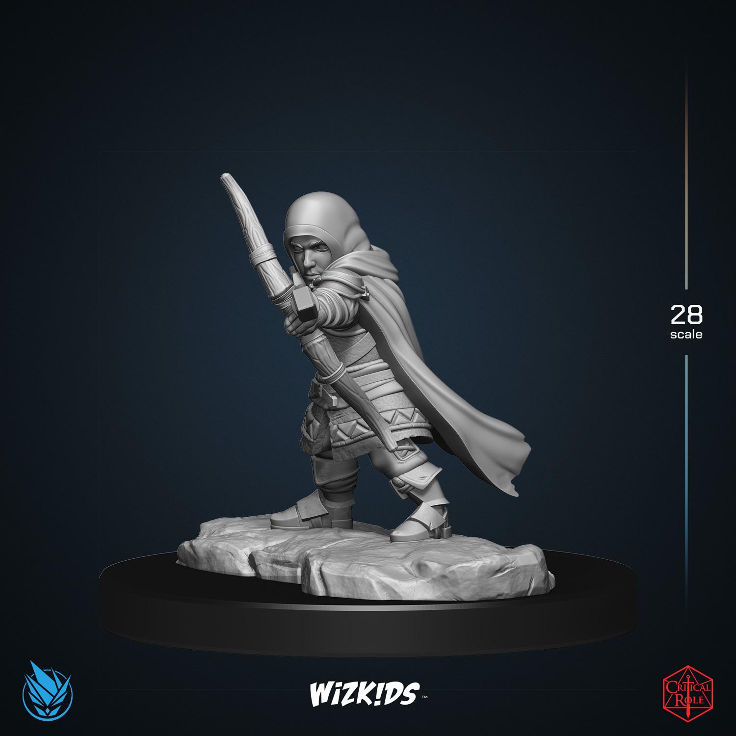 Male Halfling Ranger 3D MINIATURE CRITICAL ROLE Tal'Dorei