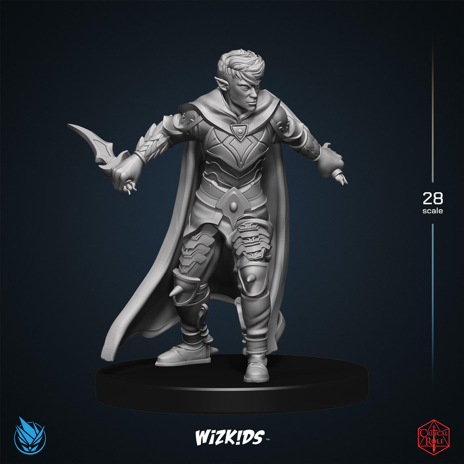 Drow Rogue 3D MINIATURE CRITICAL ROLE Tal'Dorei