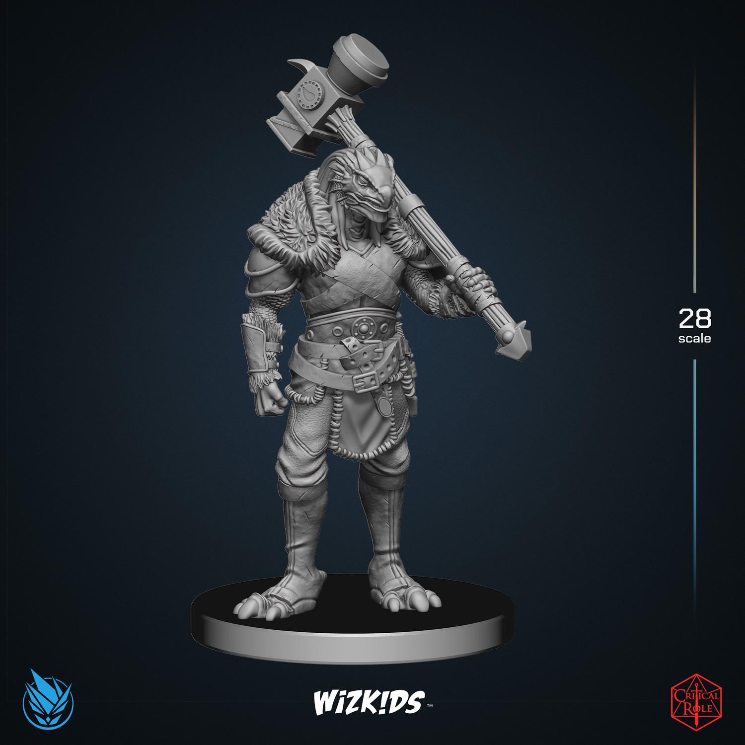 Ravenite Dragonborn 3D MINIATURE CRITICAL ROLE Tal'Dorei