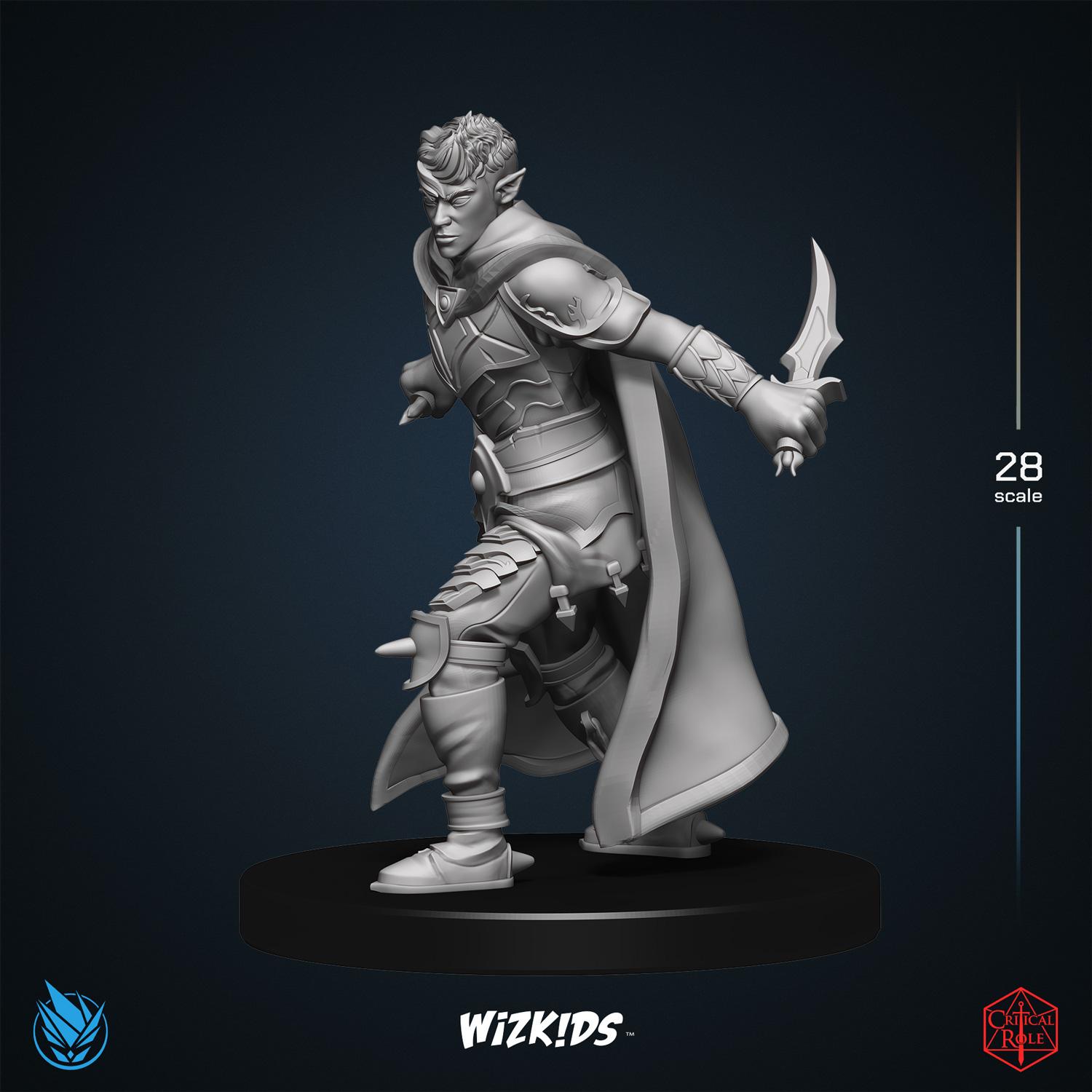 Drow Rogue 3D MINIATURE CRITICAL ROLE Tal'Dorei