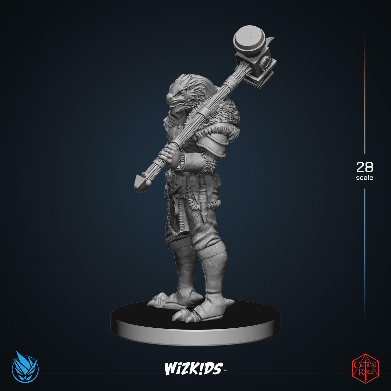 Ravenite Dragonborn 3D MINIATURE CRITICAL ROLE Tal'Dorei