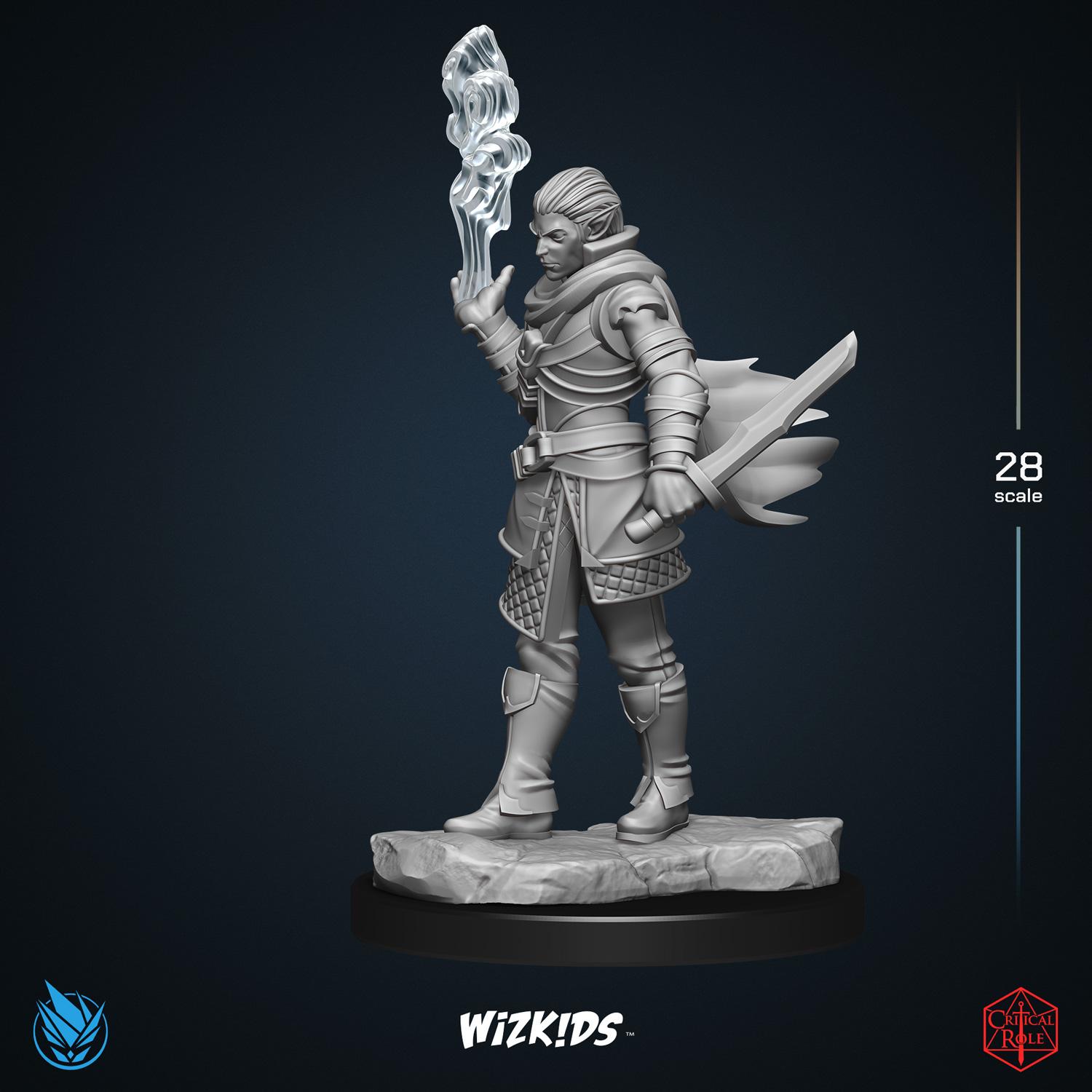 Male Pallid Elf Rogue 3D MINIATURE CRITICAL ROLE Tal'Dorei