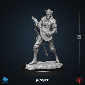 Male Pallid Elf Bard 3D MINIATURE CRITICAL ROLE Tal'Dorei