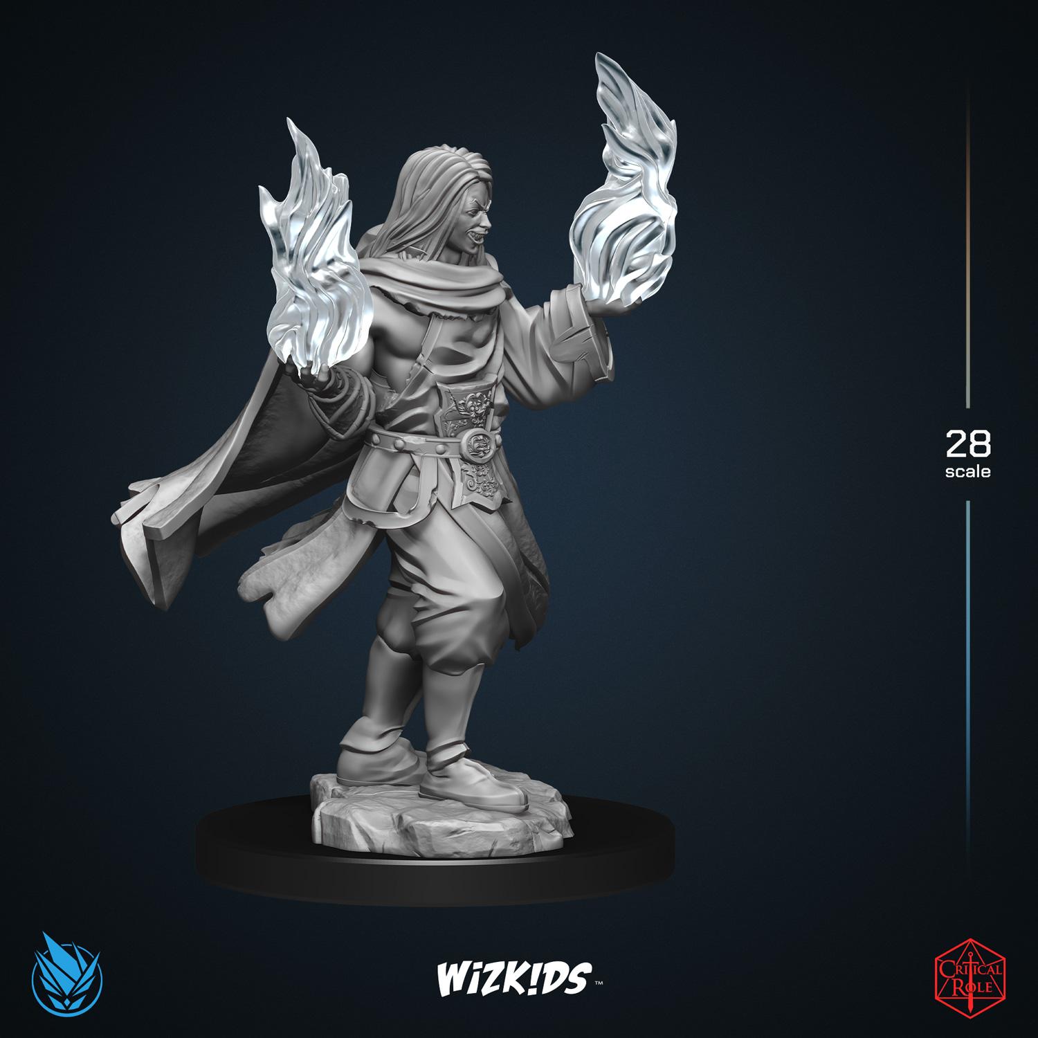 Male Hollow One Sorcerer 3D MINIATURE CRITICAL ROLE Tal'Dorei