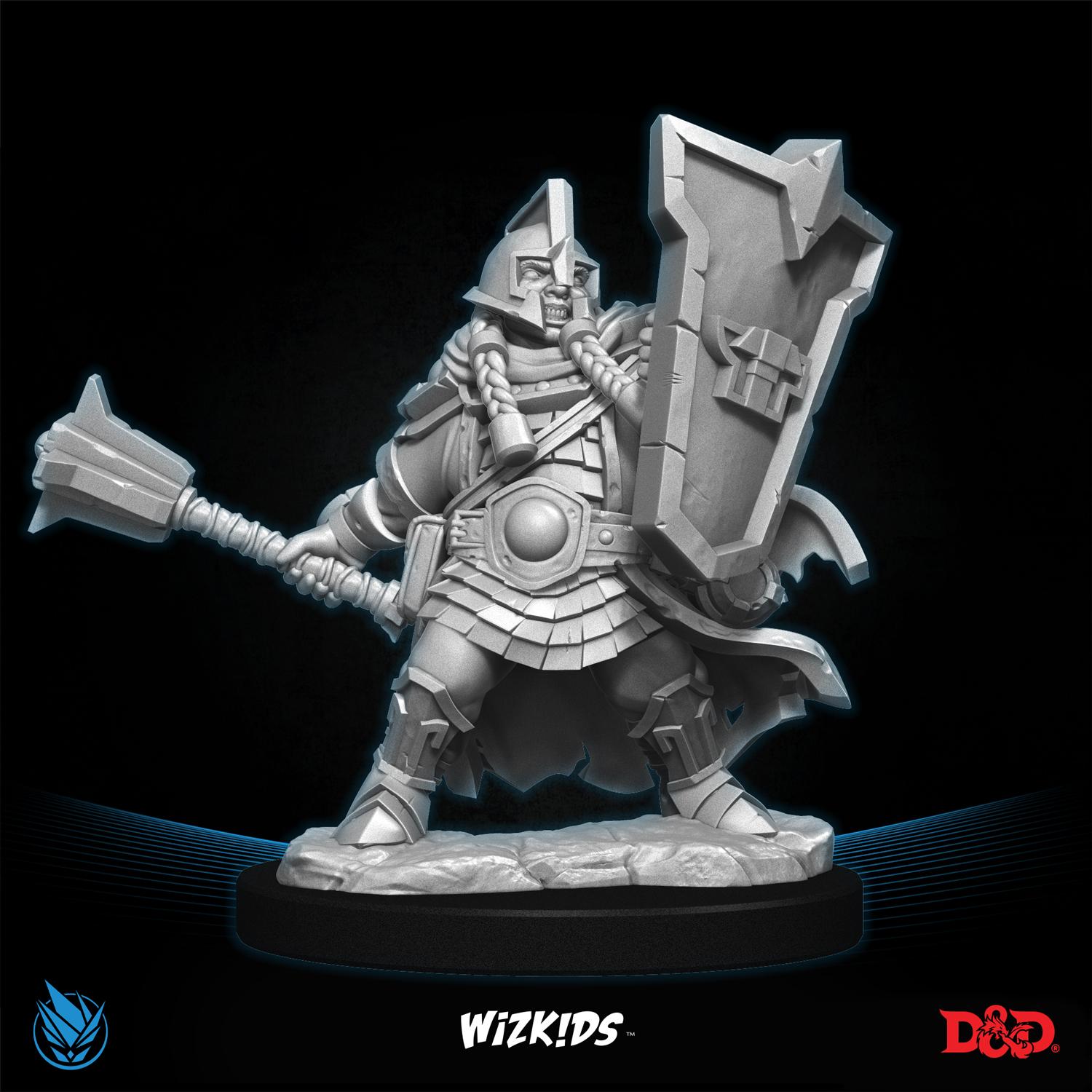 Female Dwarf Cleric 3D MINIATURE DnD