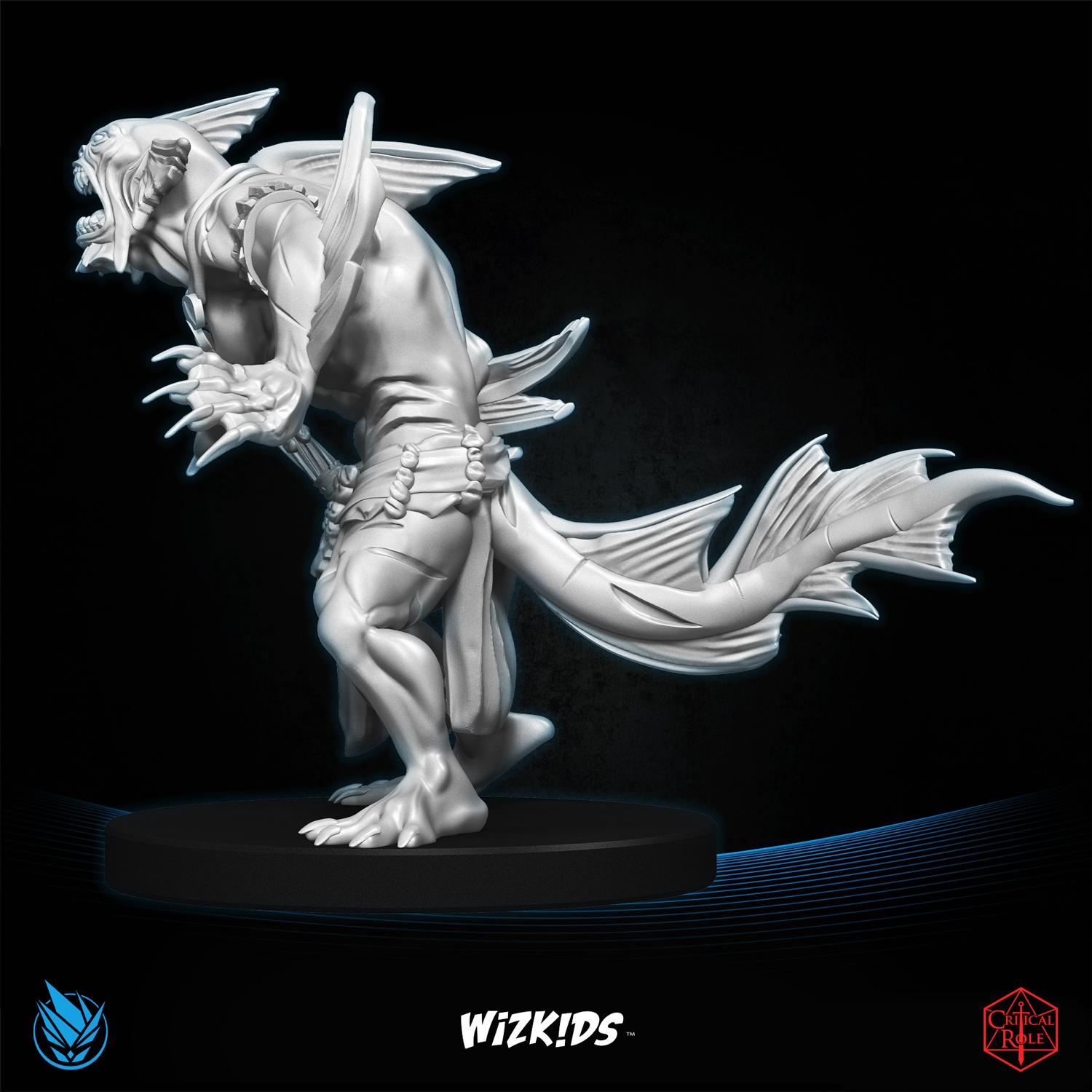 Sahuagin Warlock of Uk'Otoa 3D MINIATURE CRITICAL ROLE Tal'Dorei