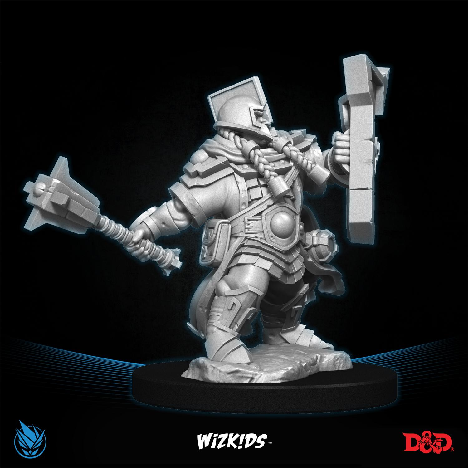 Female Dwarf Cleric 3D MINIATURE DnD