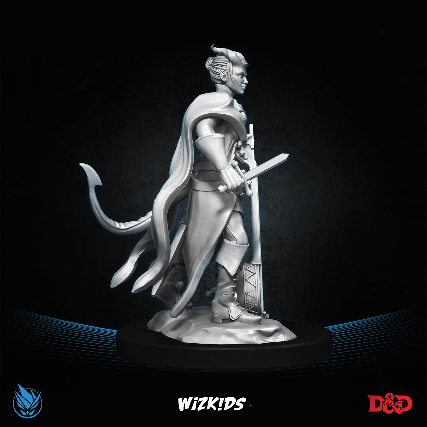 Female Tiefling Bard 3D MINIATURE DnD