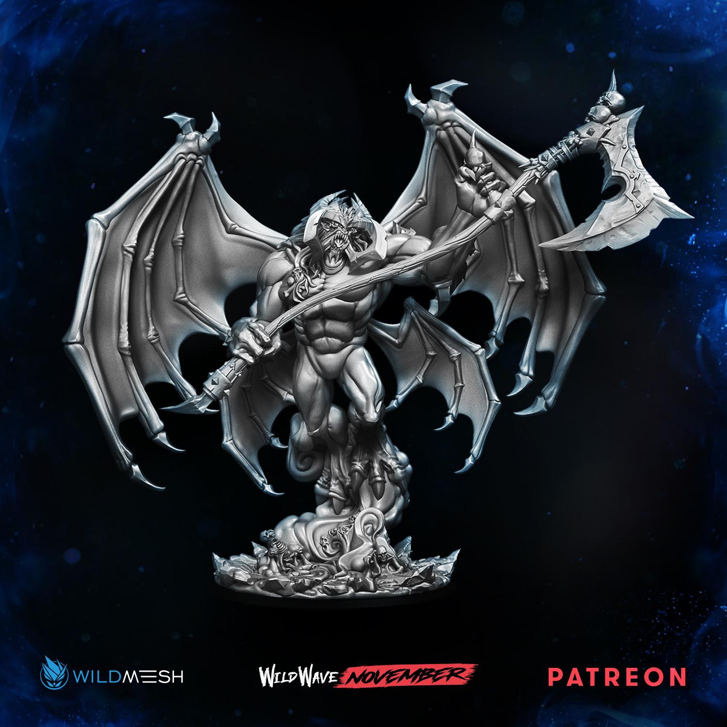 Abyssal Lord 3D MINITURE WILDMESH PATREON