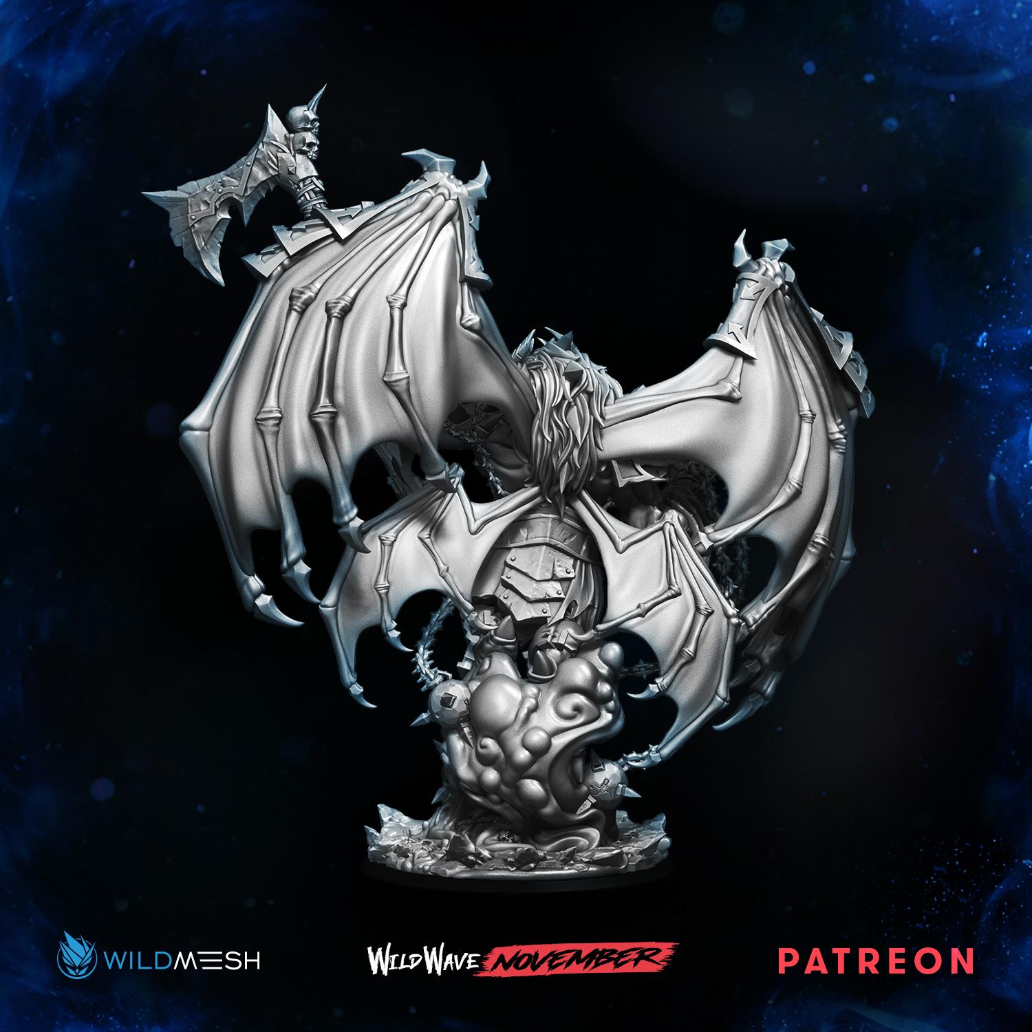 Abyssal Lord 3D MINIATURE WILDMESH PATREON