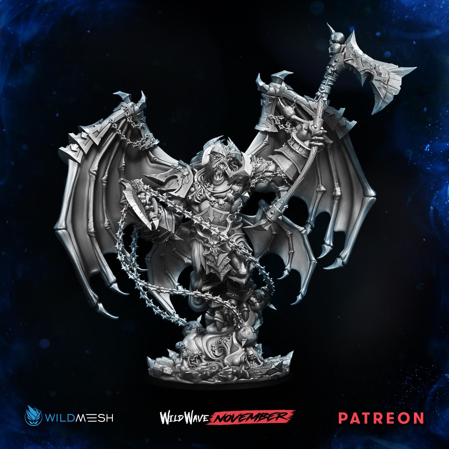 Abyssal Lord 3D MINIATURE WILDMESH PATREON