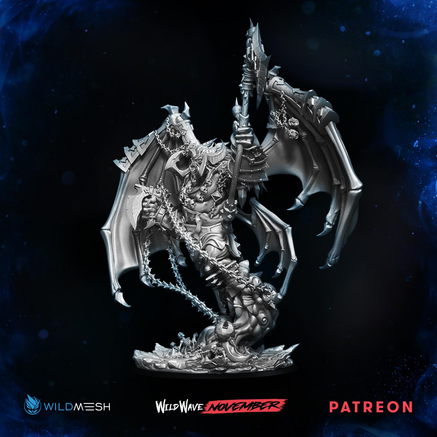 Abyssal Lord 3D MINIATURE WILDMESH PATREON