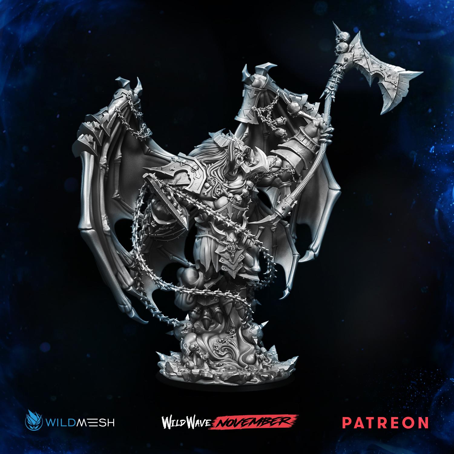 Abyssal Lord 3D MINIATURE WILDMESH PATREON