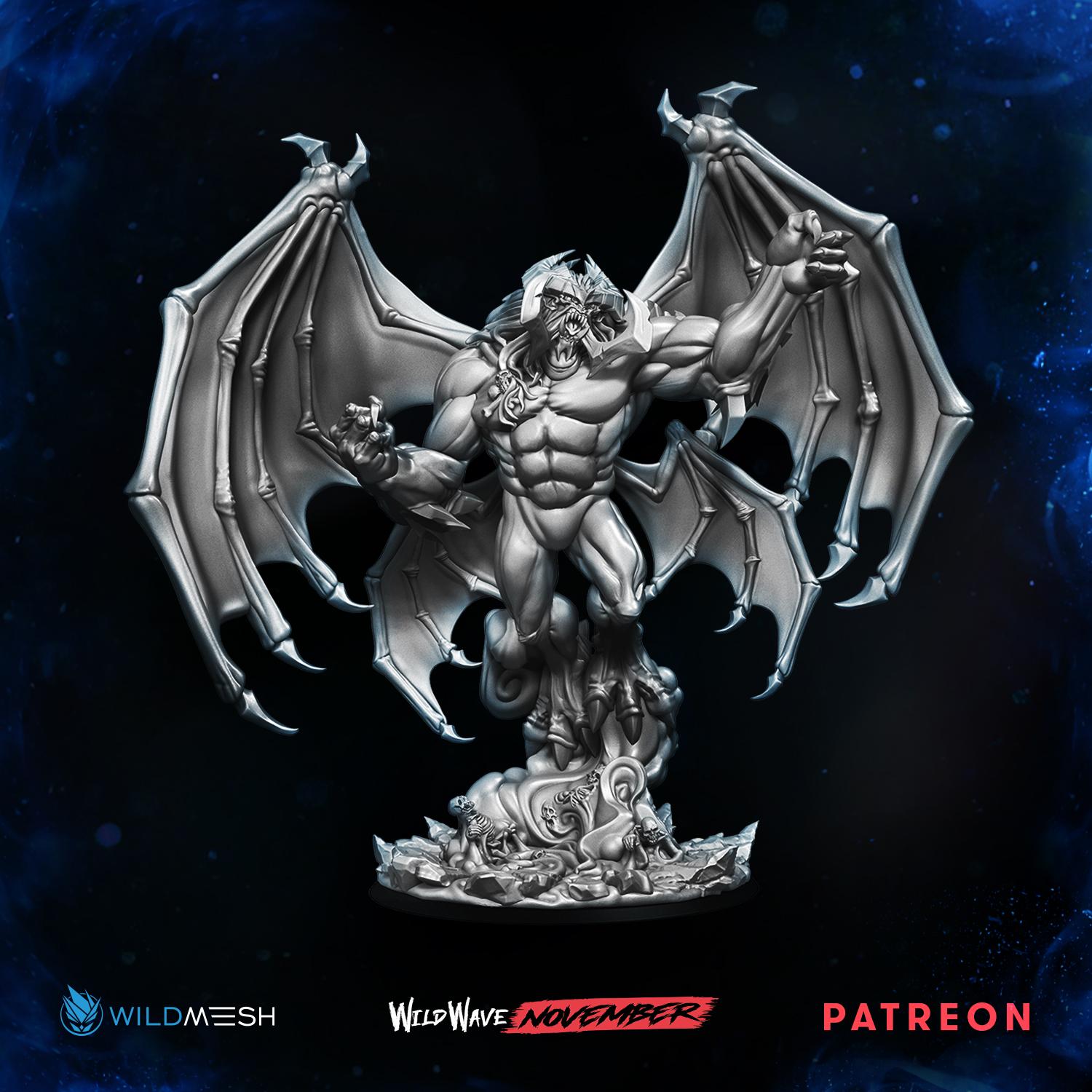 Abyssal Lord 3D MINIATURE WILDMESH PATREON